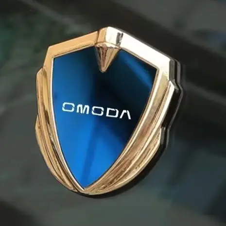 3D Metal Shield Style Fender Emblem Decal Sticker For Chery Jaecoo J7 J8 Tiggo7 Tiggo8 Pro Omoda C5 Car Body Decor Parts