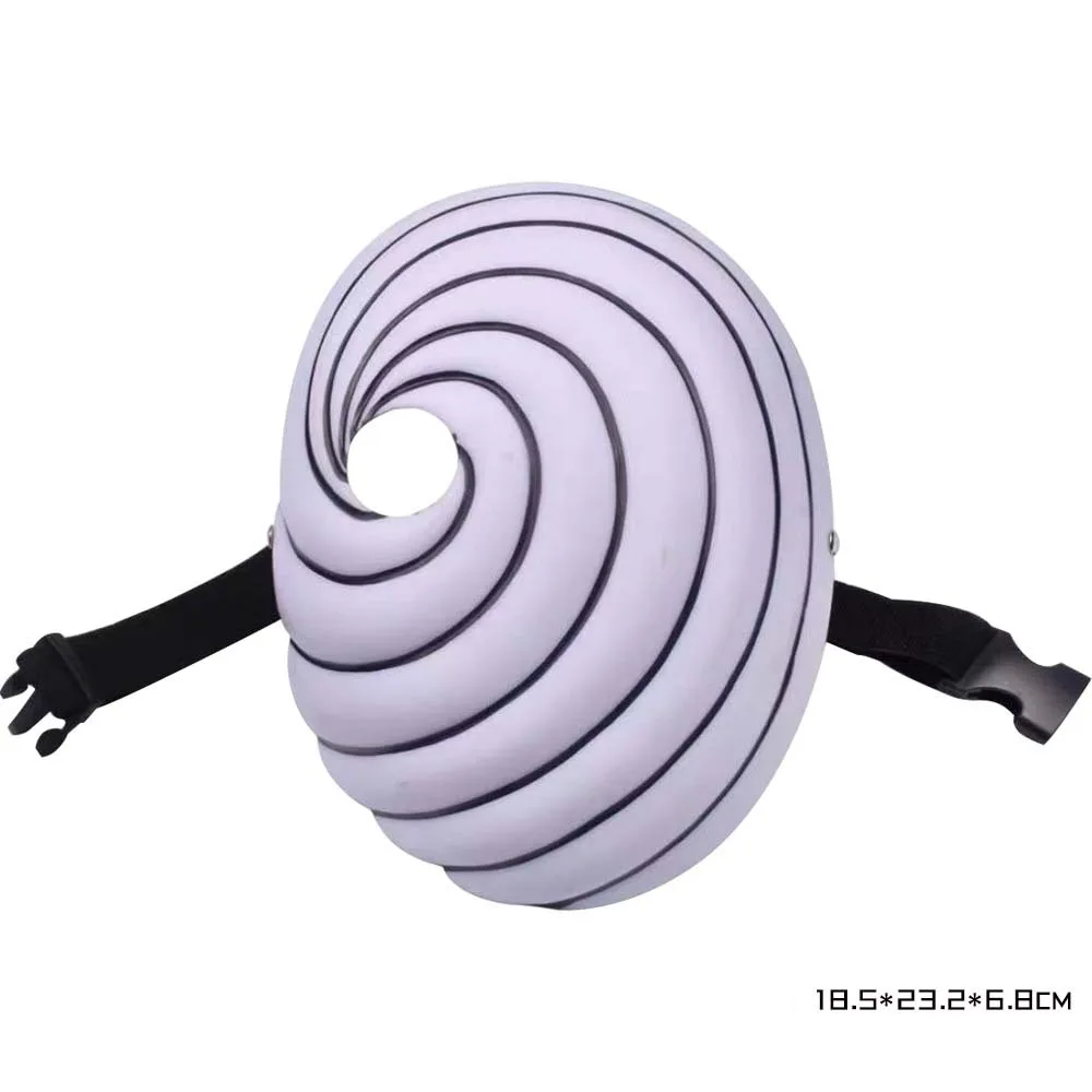 Japan Anime Cartoons Unisex Tobi Obito Akatsuki Ninja Madara Maskerade Cosplay Vollgesichts-Harz-Party-Maske – Detail 12