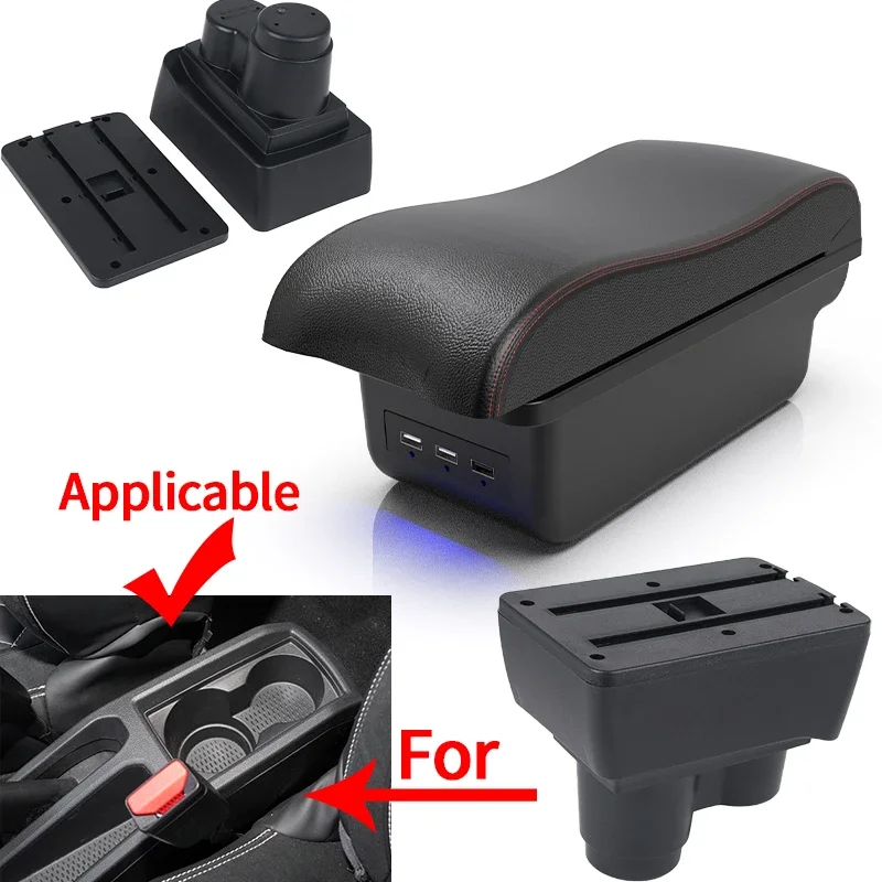 For Renault Duster Dacia Duster 2019-2023 car armrest multi-functional center console storage box with USB interior accessories.