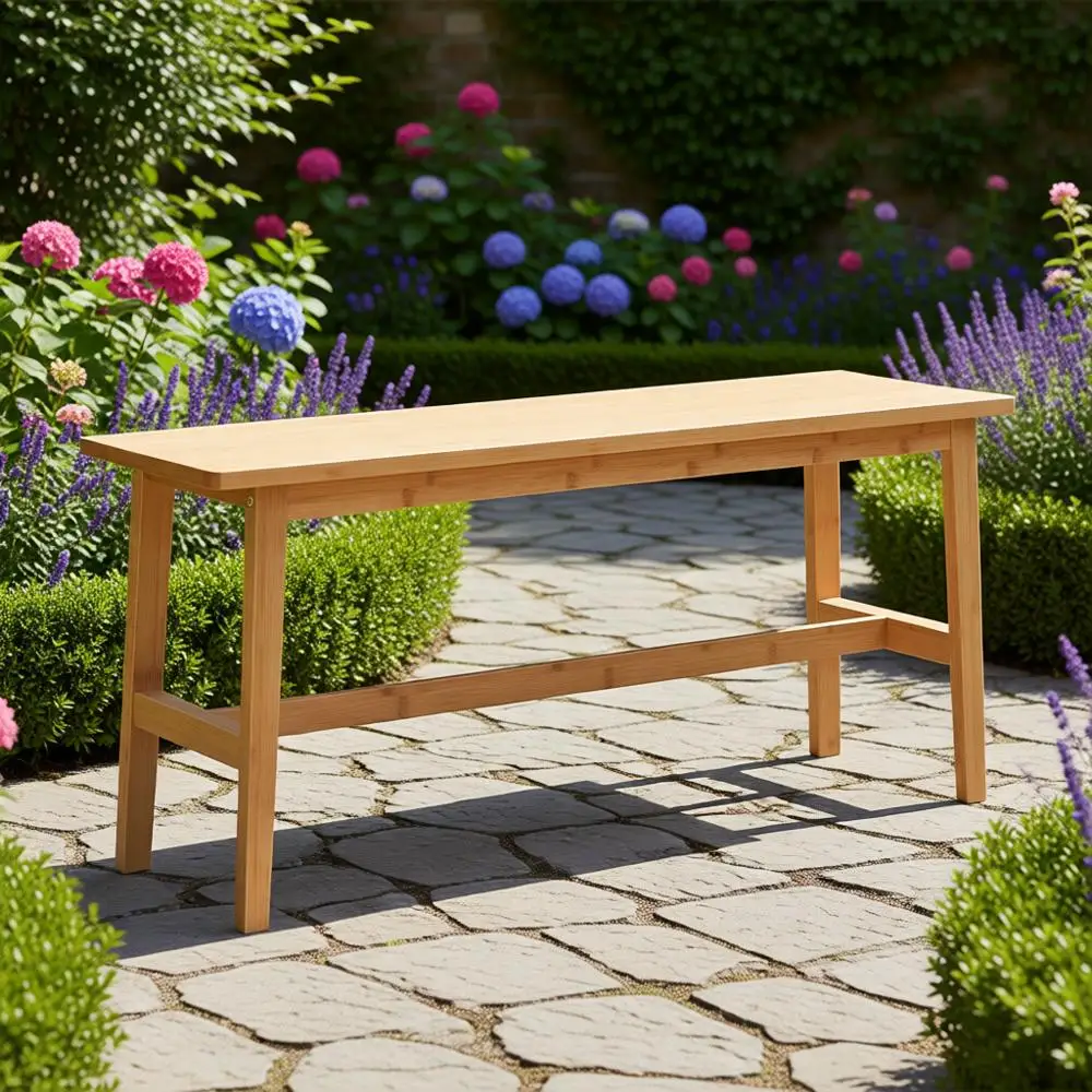 

39.3 Natural Bamboo Dining Bench, Versatile Table Furniture for Kitchen and Living Room, Easy Assembly, Sturdy & Stable