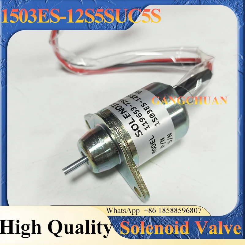 12V Fuel Shut Off Solenoid Valve 1503ES-12S5SUC5S SA4569T 119653-77950 1759460014 Fuel Stop Solenoid for 3TNE84 3TNE88 4T