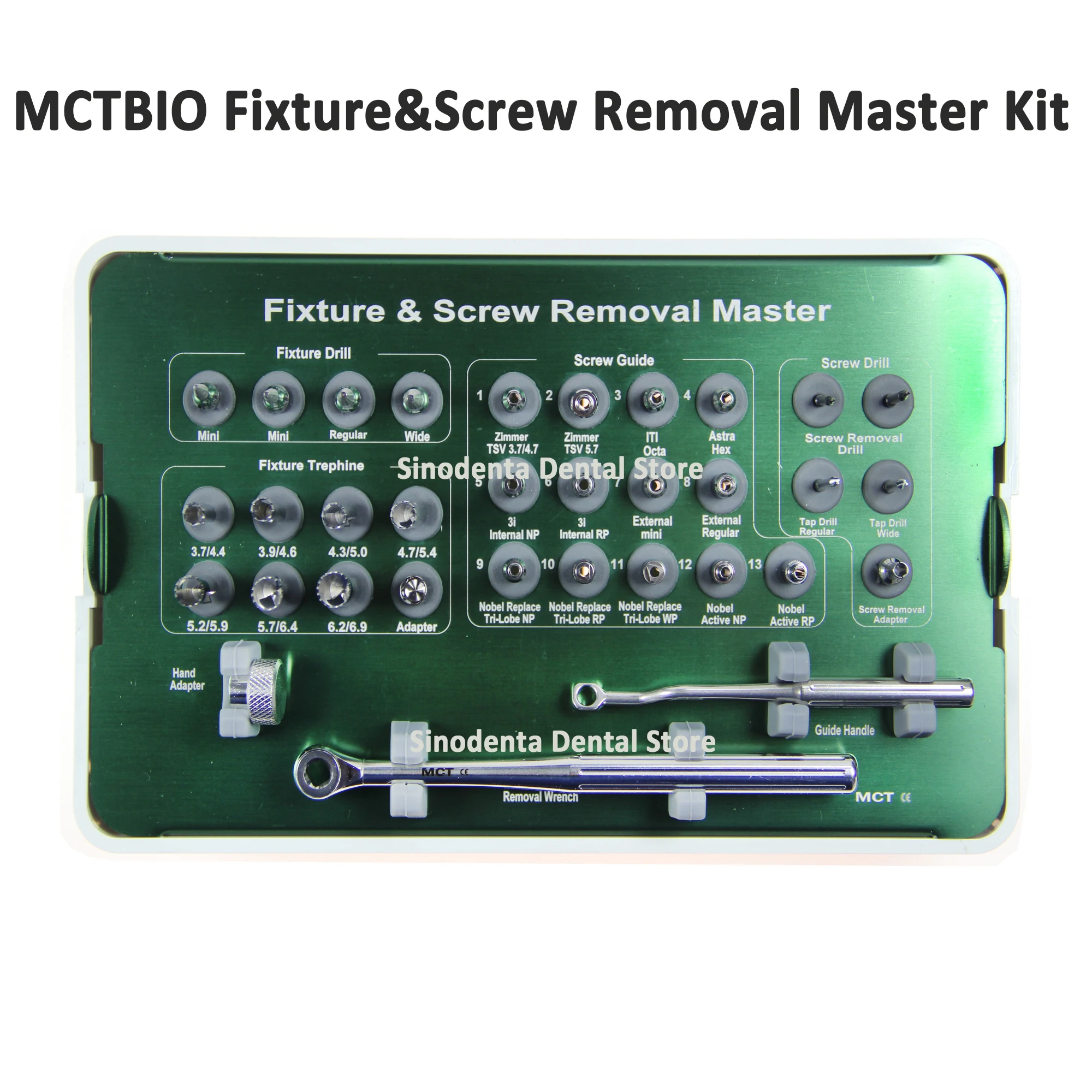 

New Original MCT Implant Fixture Fractured Screw Removal Kit Rescue Master FSRK02 Universal Implant Kit for Dental Implanting