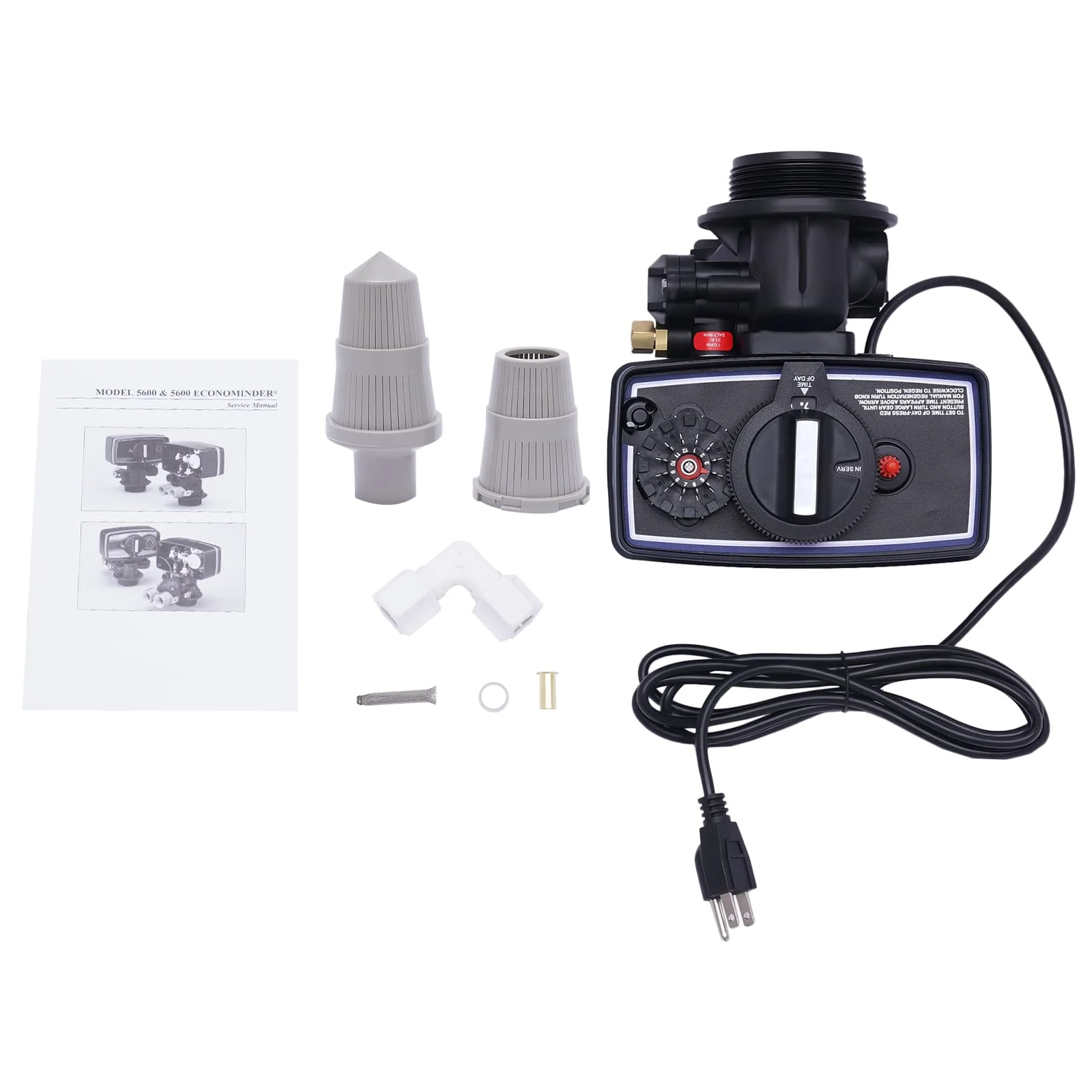 3W Automatic Control Time Clock Control Valve ABS Material 2T/H for Water Filter Softener Resin