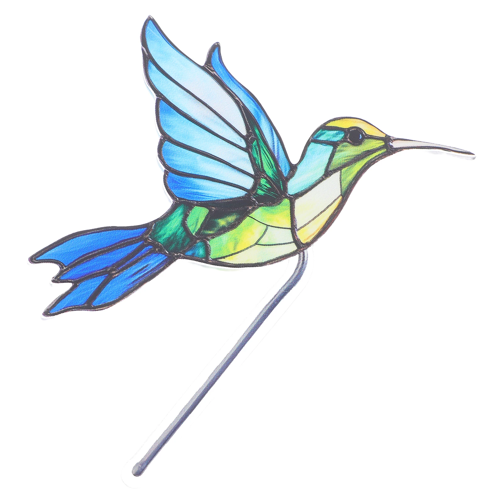 

Acrylic Bonsai Small Bird Ornament Colorful Hummingbird Decoration Flower Pot Edge Outdoor Garden Yard Decor Bird Flower Planter