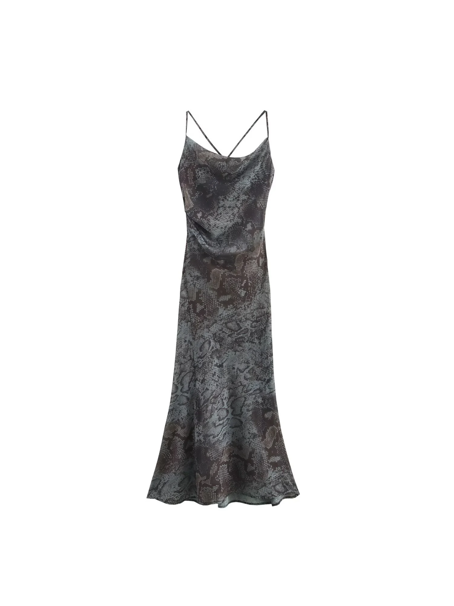 

TAOP&ZA women's spring and summer new product animal print slim long skirt suspender underwear style midi dress