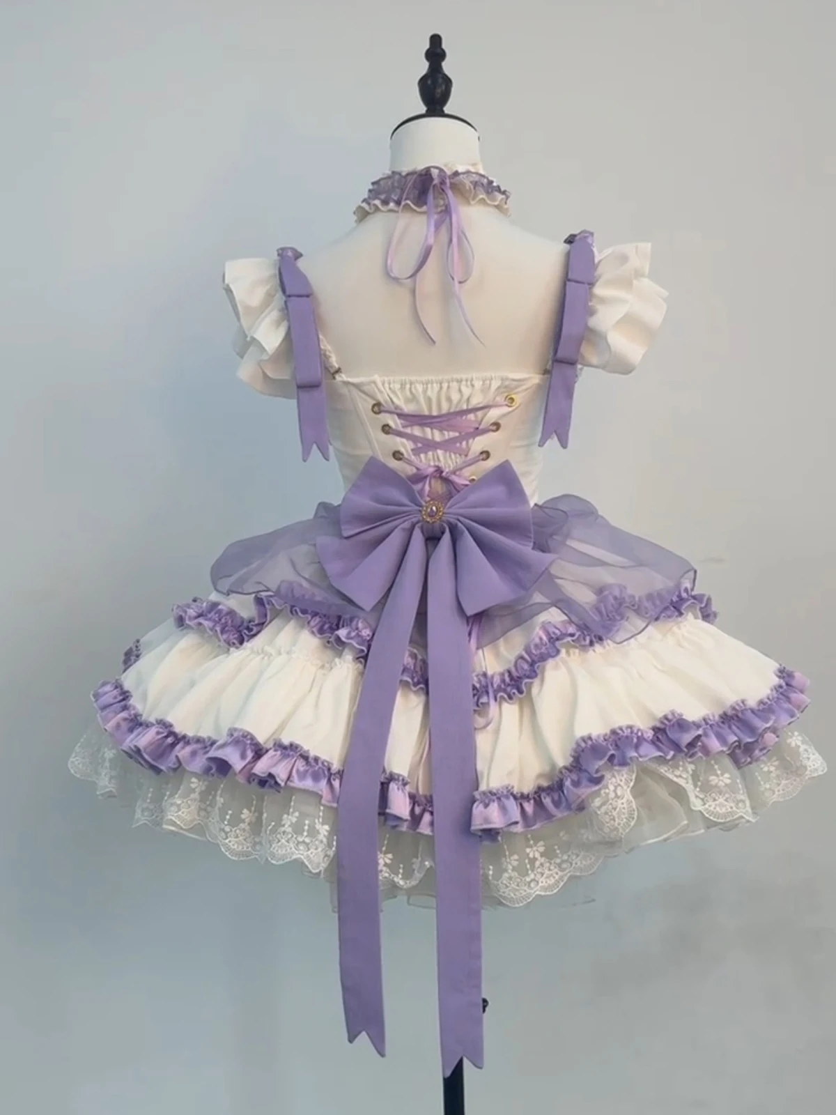 Purple Lolita JSK Ballet Dress - Cute Short Princess Gown for Women Coming-of-Age