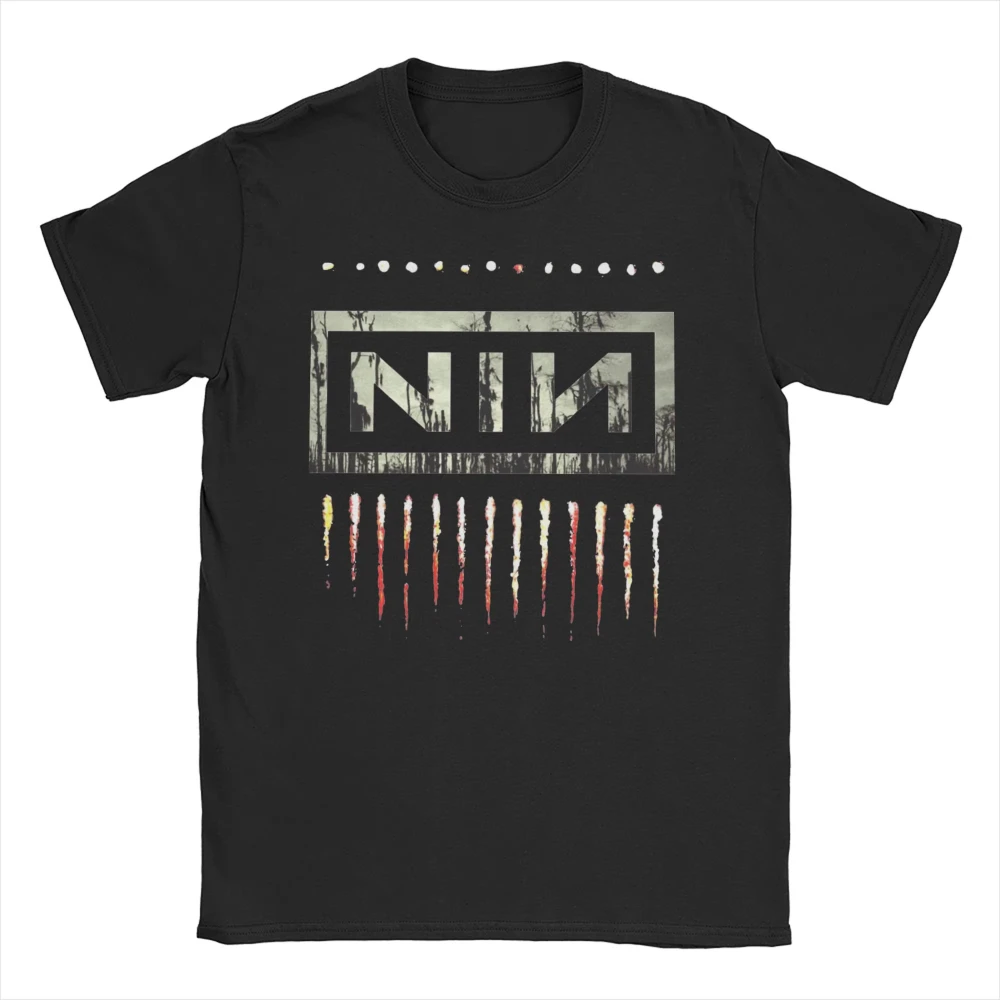 

Nine Inch Nails NIN Rock Band Apparel Men's Women Cotton T Shirt Cotton Tee Print Oversized T-shirt Summer Unisex Clothes
