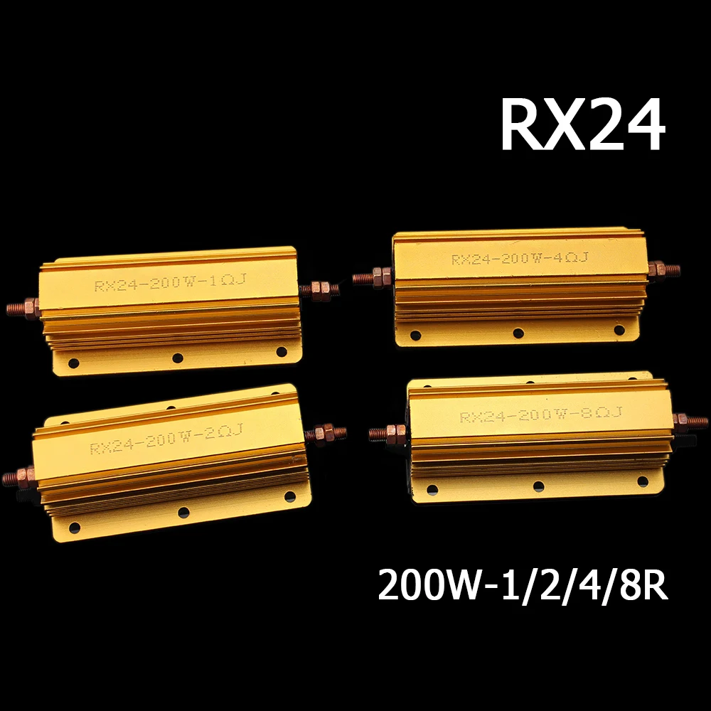 200W Aluminum Power Metal Shell Case Wirewound Resistor 1/2/4/8 Ohm Resistance RX24 1R 2R 4R 8R Ohm image 5