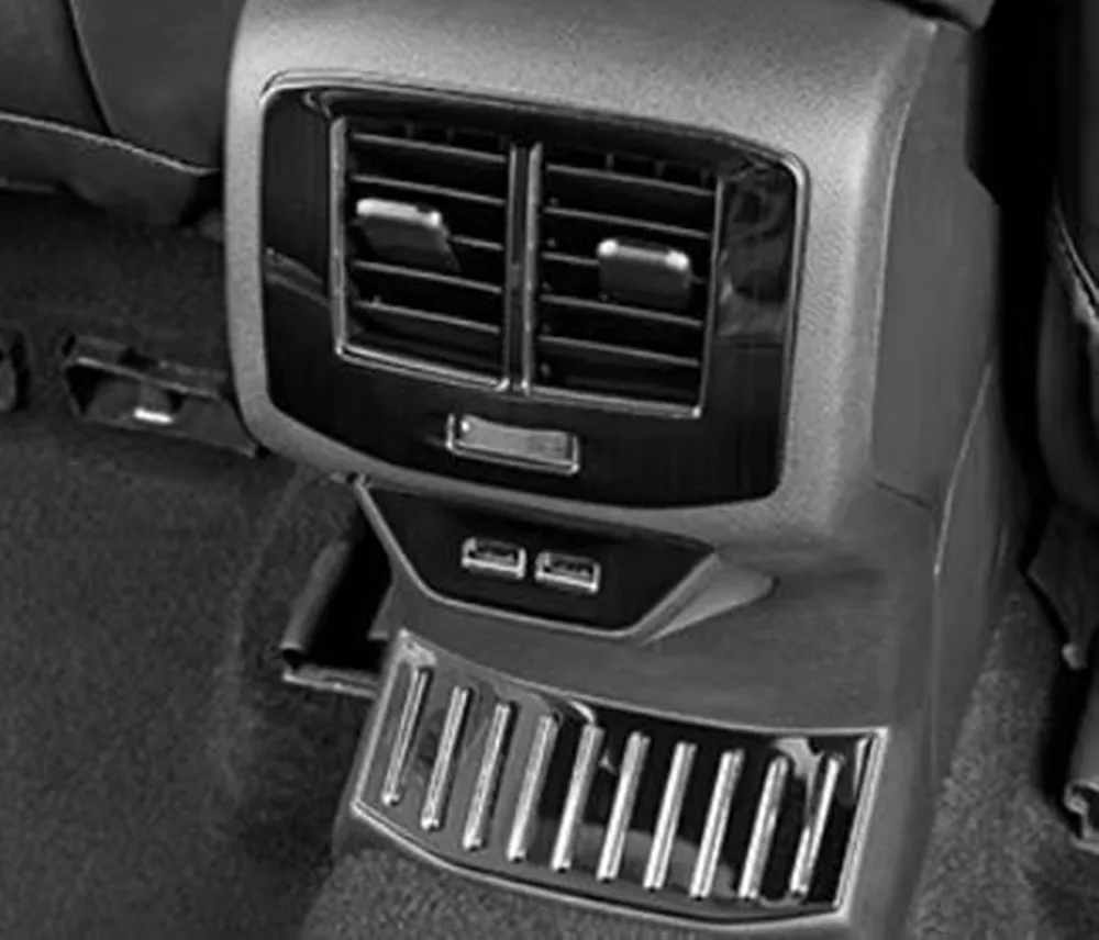 Car Rear Armrest Air Vent Outlet USB Anti-kick Foot Sequins Frame Trims for Volkswagen T Roc VW T-roc 2017-2025 Auto Accessories view 5