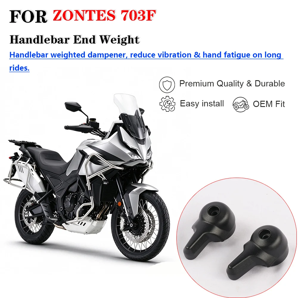Motorcycle Handlebar End Weight Balancer Vibration Dampener For ZONTES 703F Three-Cylinder ADV Bike Handlebar Balance Accessorie