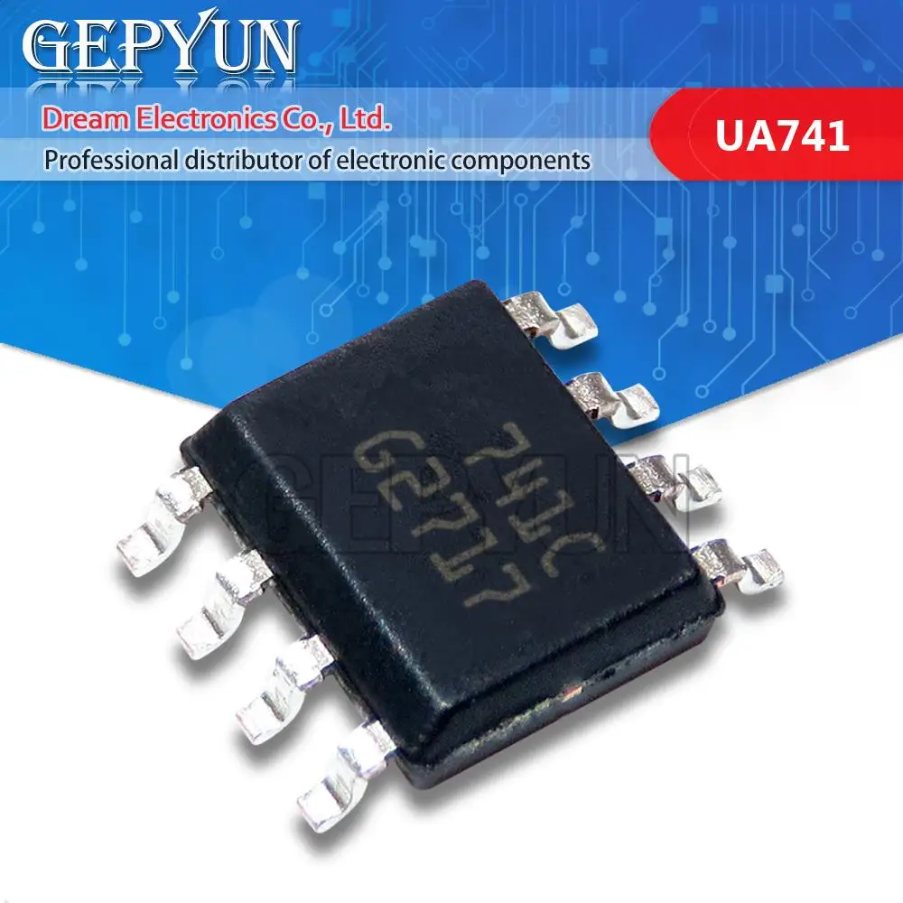 10Pcs Ua741Cdt Sop8…