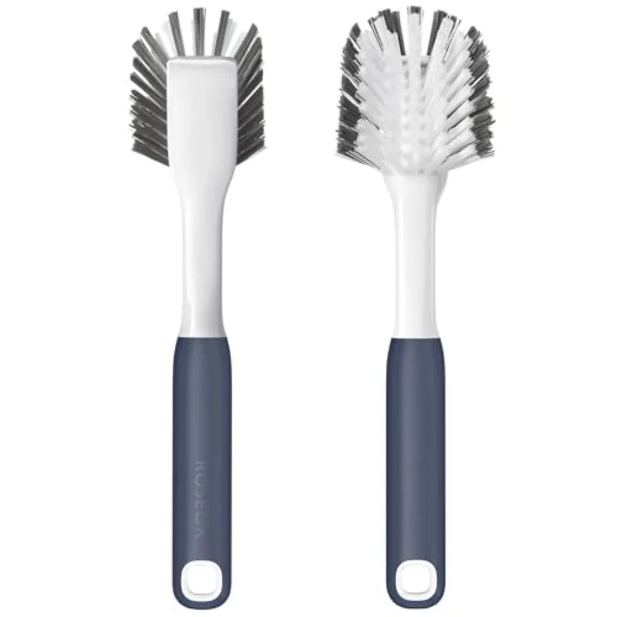 Dish Brush, Dish Scrubber, Nylon Bristles with Built-in Scraper For Cleaning Dishes, Pots, Non-Stick Pans and Sinks,,2 Pack