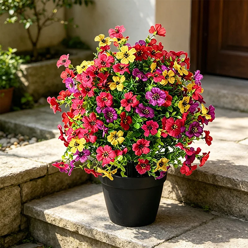 バイオレットフロアインサートシミュレーションフラワーガーデン鉢植え植物装飾ウェディングハンドヘルドフラワー屋外装飾