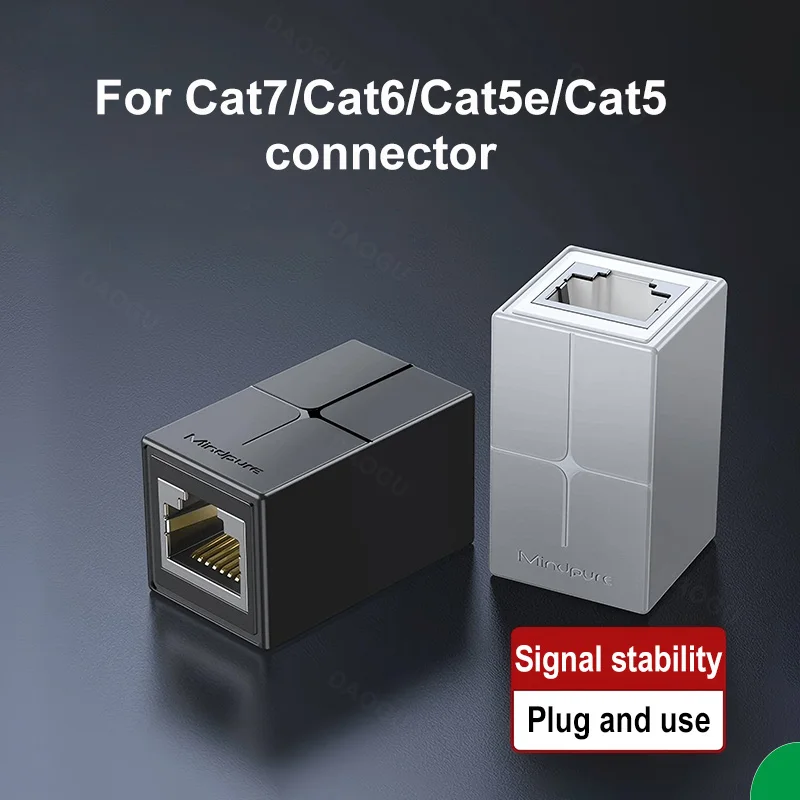 Cat 7 6 5 RJ45 Interface Connector Ethernet Cable Extension Adapter Network Cable Extender Convertor For Cable Female to Female