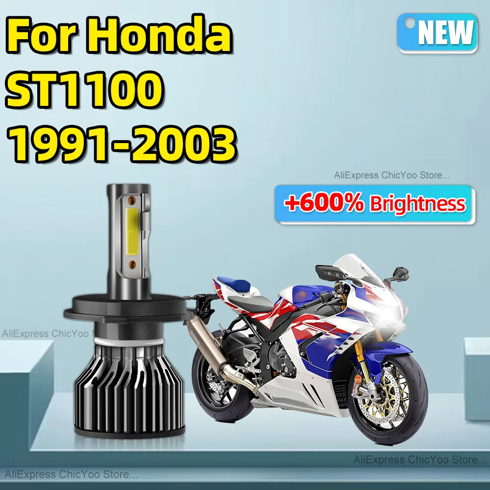 

For Honda ST1100 1991 1992 1993 1994 1995 1996-2003 15000LM H4 LED Bulbs Canbus No Error Low Beam Motorcycle Headlight COB CHIP