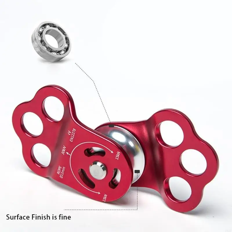 

242F Outdoor Double Bearing Multipurpose Pulley Suitable for Outdoor Sports Enthusiasts for Hiking Camping Trip