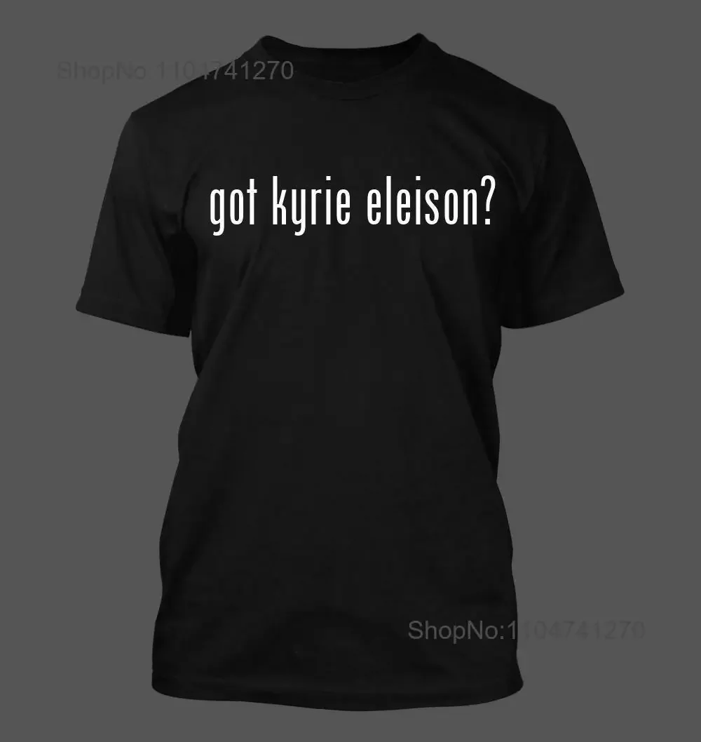 

got kyrie eleison Cool Breathable Round Neck Black T Shirt vintage Washed graphic streetwear Casual Top For Everyday Wear