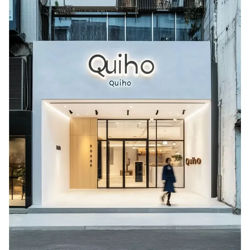 Winbo Customized Outdoor Advertising Signs Front logo Sign Acrylic Channel Letter Signs Stainless Steel Led Backlit Metal