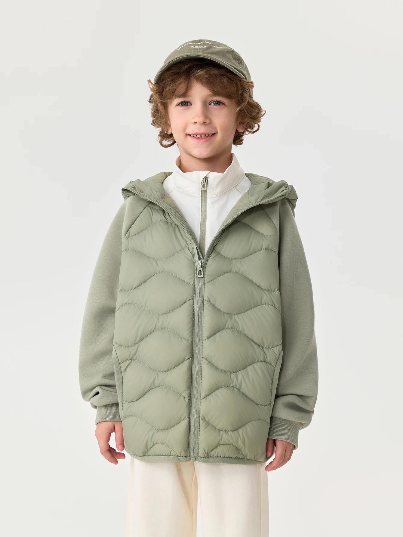 

MARC & JANIE Unisex Big Kids Boys Girls Cloud Feel Lightweight Colorblock Splicing Down Jacket 551636