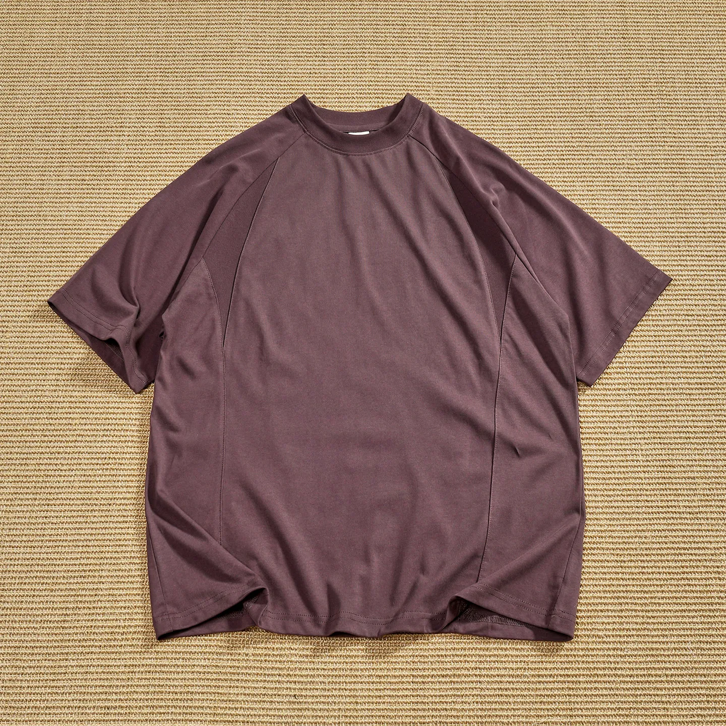 Three-dimensional tailoring splicing T-shirt men's simple summer breathable loose sports half-sleeved top casual short-sleeved