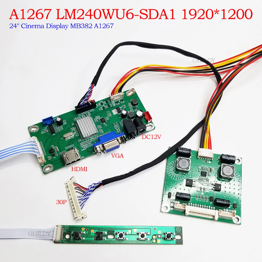 For imac MB382 A1267 1920x1200 LM240WU6-SDA1 LM240WU6 (SD)(A1) eDP 30p HDMI+VGA Controller Board screen Driver Board Diy monitor