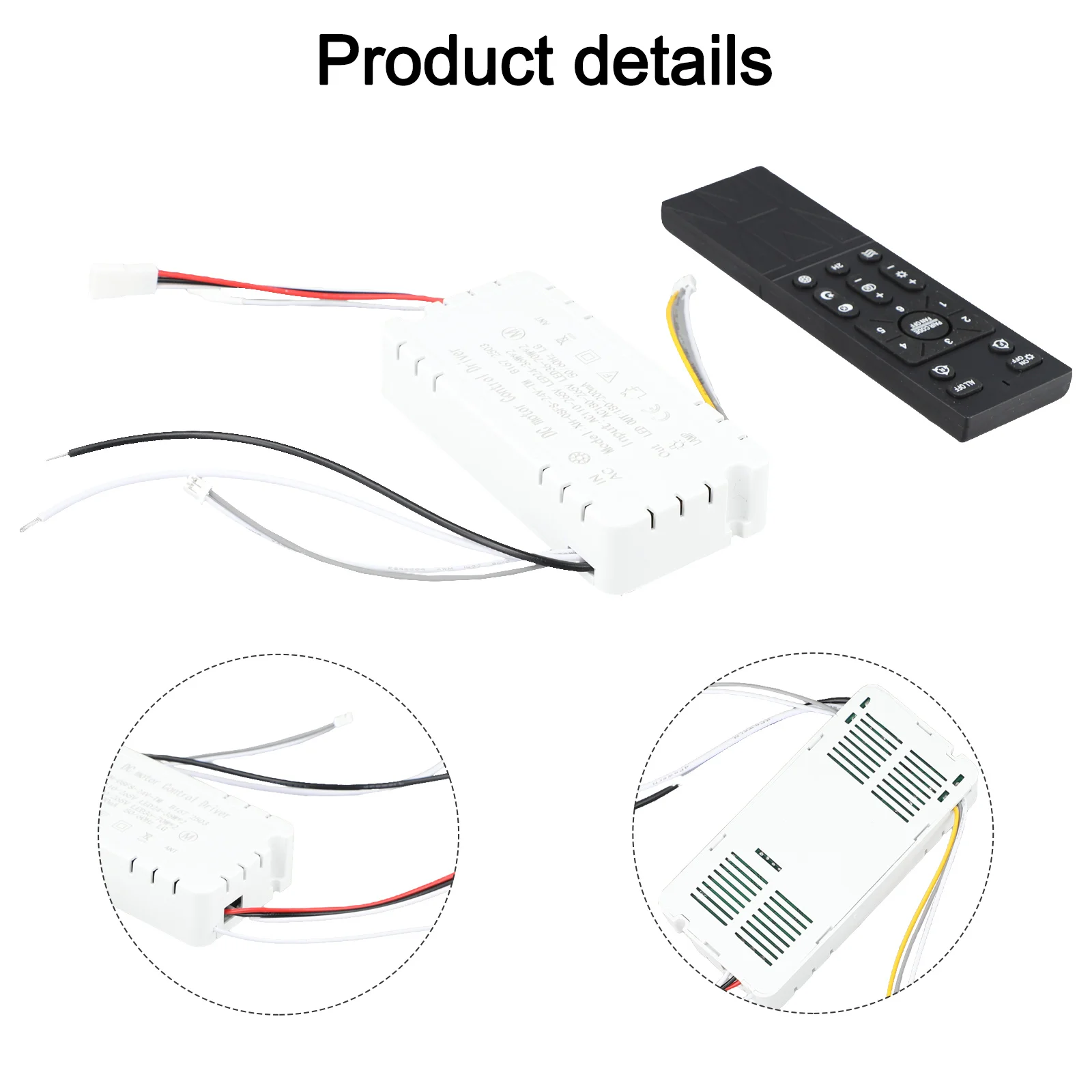 

Battery Monitor Remote Variable Speed Control Indoor Use Home Automation User-Friendly Design Wind Guide Function