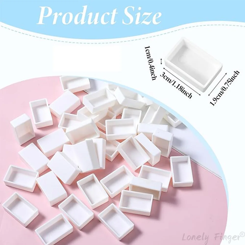 3.2ml Plastic Empty Watercolor Paint Pans Empty Palette Travel Tins Paint Case Empty Pans for Watercolor Acrylics Palette
