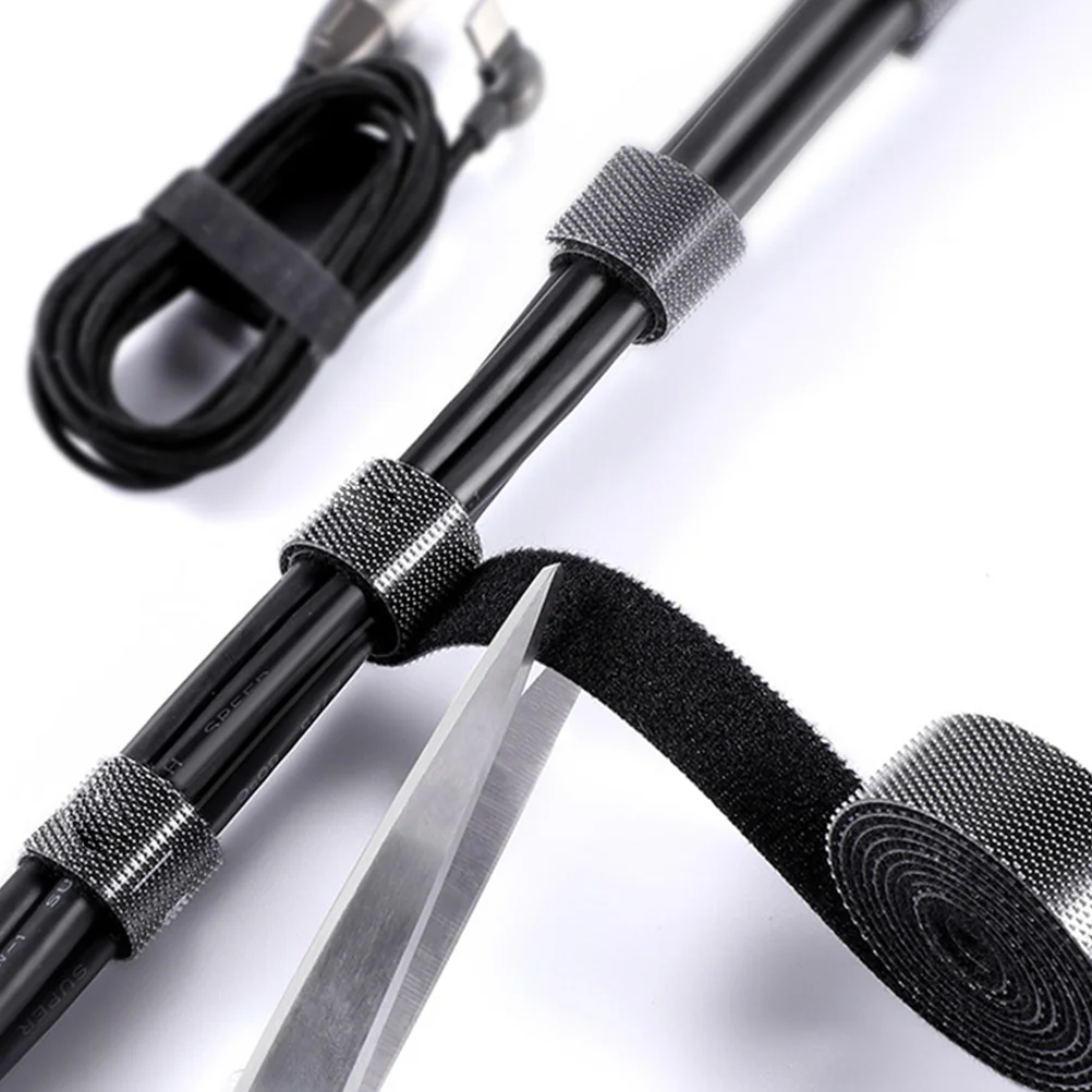 

Cable Ties Reusable Fastening Strap Wraps Cord Organizer Wire Ties Adjustable Length Strong Adhesive for Headphone