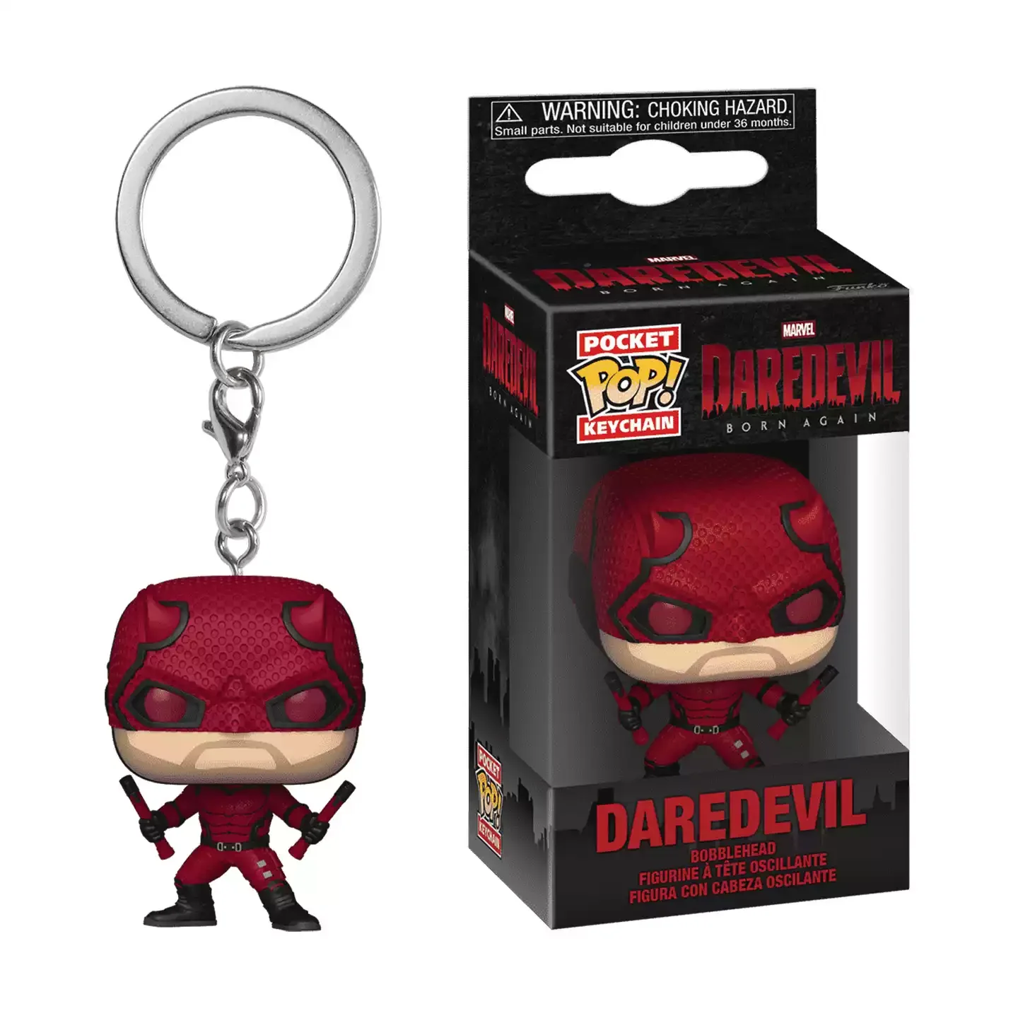 

Funko Pop Comics & Superheroes Keychain Daredevil (Born Again) Peripheral Figurines Toys for Boys Gift Collectible Ornaments