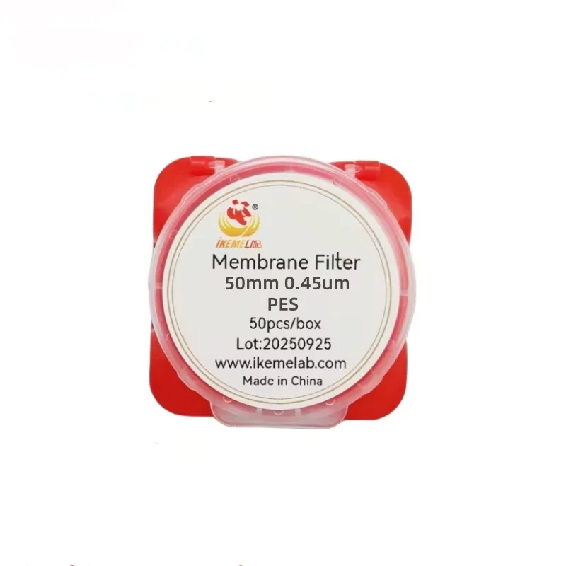 IKEME 50pcs PES Micropore Membrane Filter 50mm 0.45um Laboratory Microporous Membrane