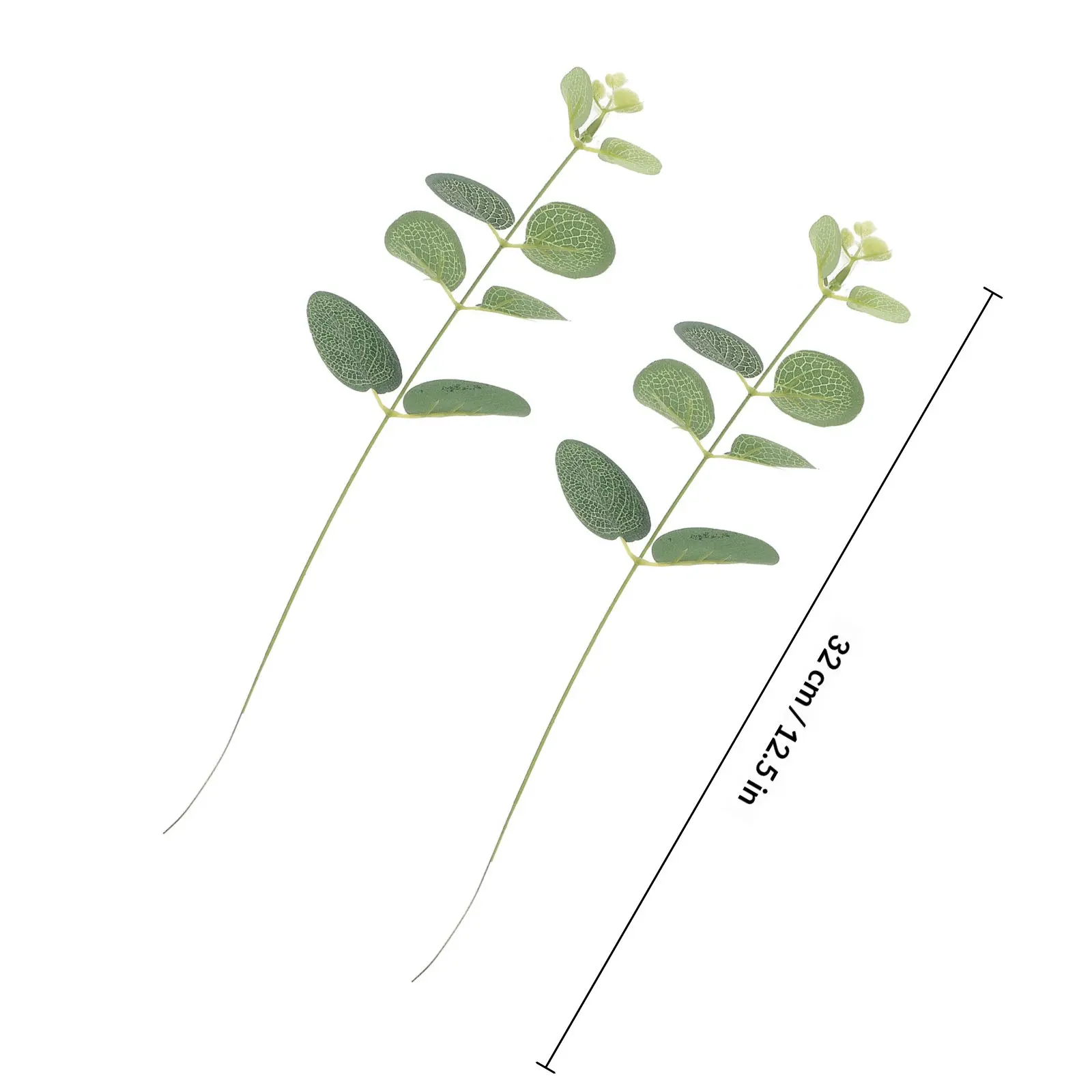 10Pcs Eucalyptus Leaf Cake Topper Tropical Greenery Cake Decor for Birthday Wedding Cupcake Dessert Party Photo Prop Food Grade