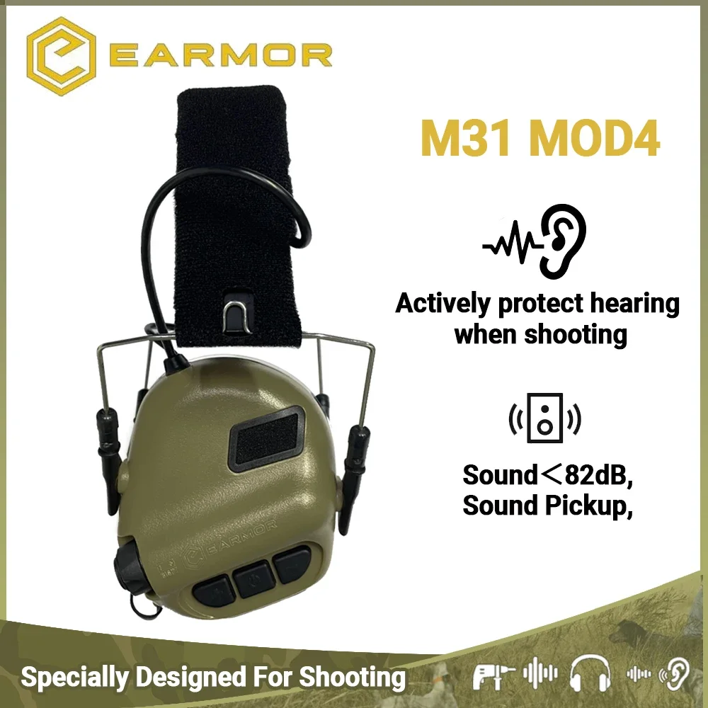 EARMOR Active Shooting Earmuffs M31 MOD4 Electronic Hearing Security Protection Noise Reduction Hunting Headphone