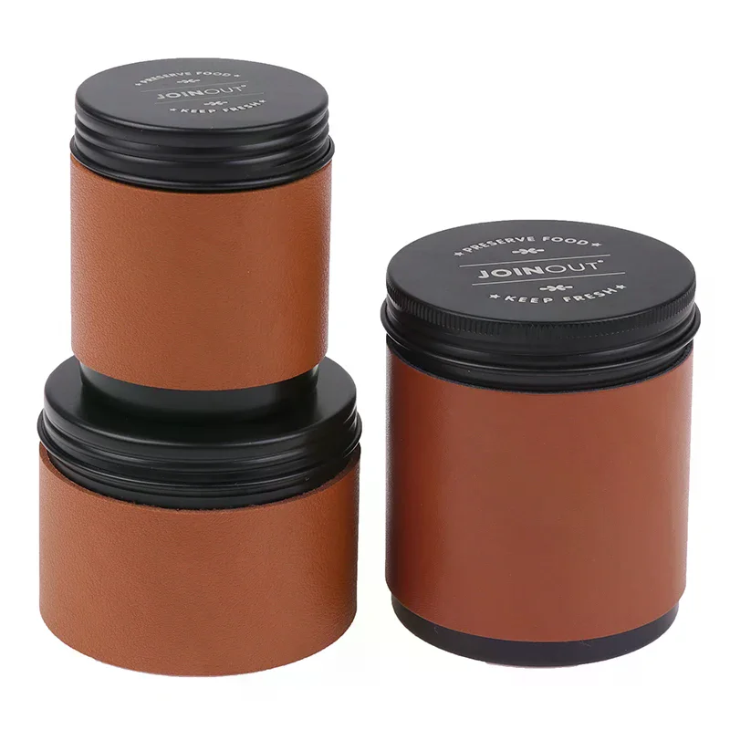 Portable Mini Coffee Bean Storage Jar Outdoor Camping Coffee Bean Tea Storage Container Aluminum Alloy Coffee Powder Sealed Tank