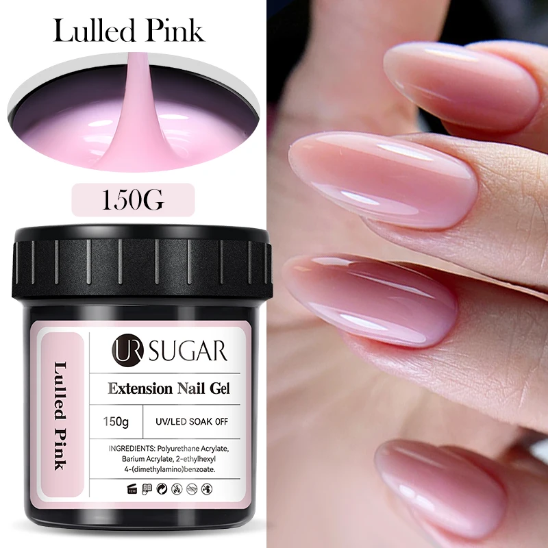 UR SUGAR 150g Nude Jelly Pink Extension Nail Gel Vernis Semi Permanent Acrylic Crystal Gel Nail Polish UV/LED Construction Gel