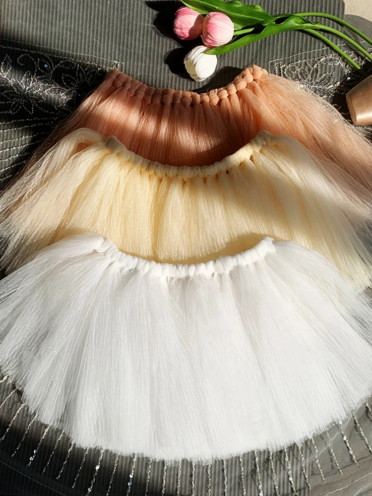 Ballet costume White Black Puffy Tulle Lolita Underskirt Women Cosplay Ballgown Kids Bridal Boneless Petticoats Tutu Dress