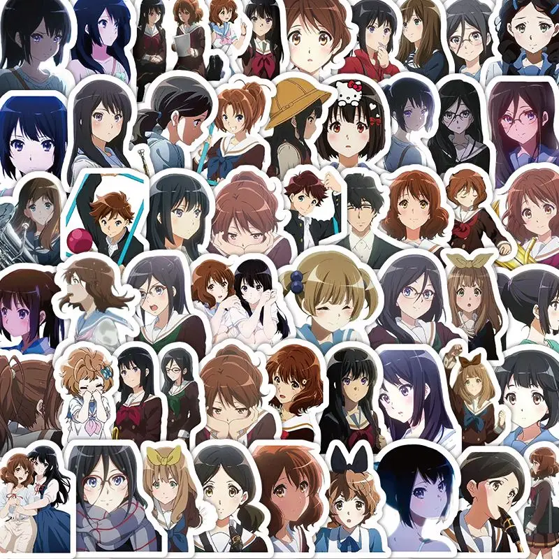 10/25/50Pcs Anime Sound Euphonium Stickers Music Cartoon Graffiti Waterproof Sticker Luggage Suitcase Notebook Laptop Motorbike