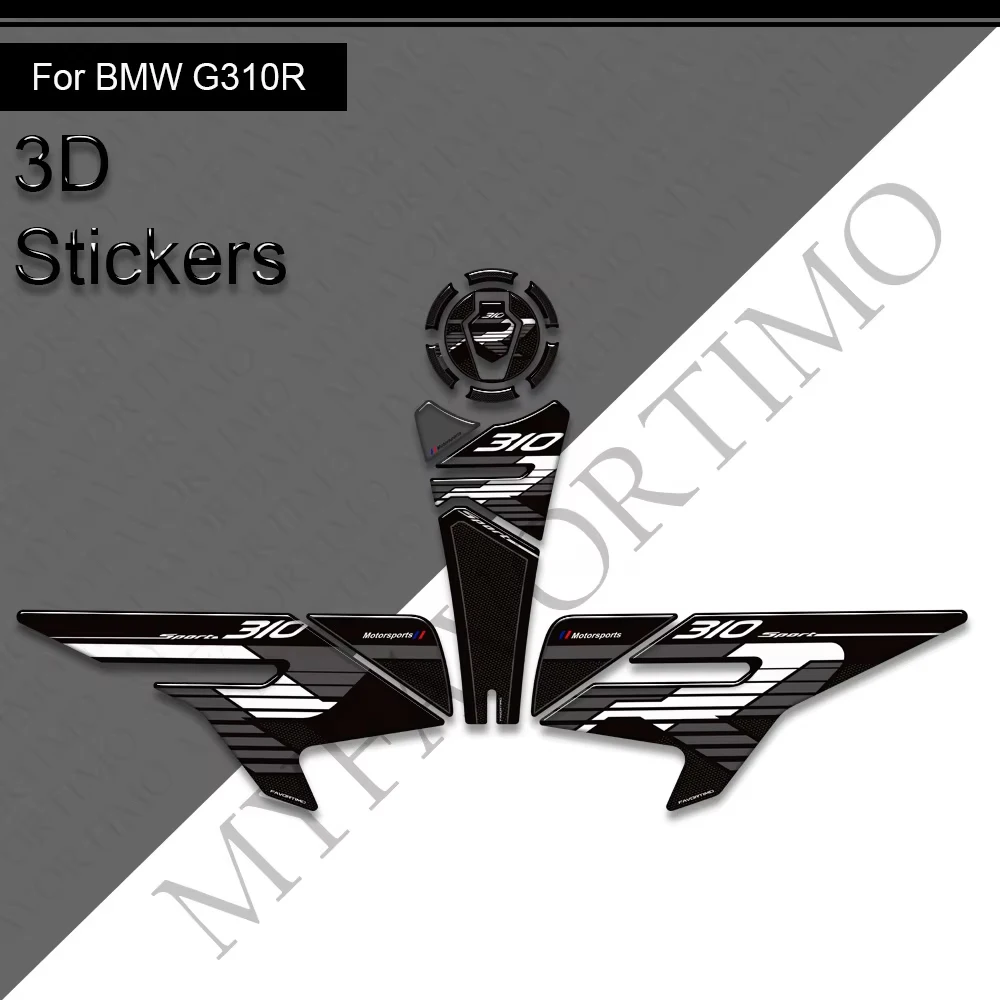 دراجة نارية حامي خزان الوسادة الجانب القبضات الغاز زيت الوقود عدة ملصقات الركبة الشارات الحاجز هدية لسيارات BMW G310R G 310 R G310 2025- #6