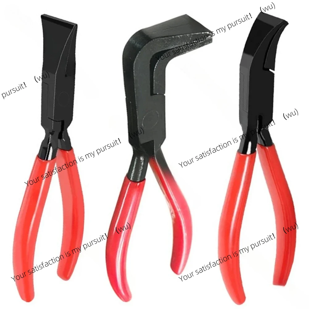 1Pc folding straight jaws 45/90 degrees, metal bending folding non-slip handle flat pliers