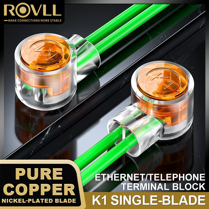 ROVLL K1 K2-connector Krimpterminal Rj45 Ethernet-kabelconnector Waterdichte gelgevulde verbinding Telefoonlijnterminal