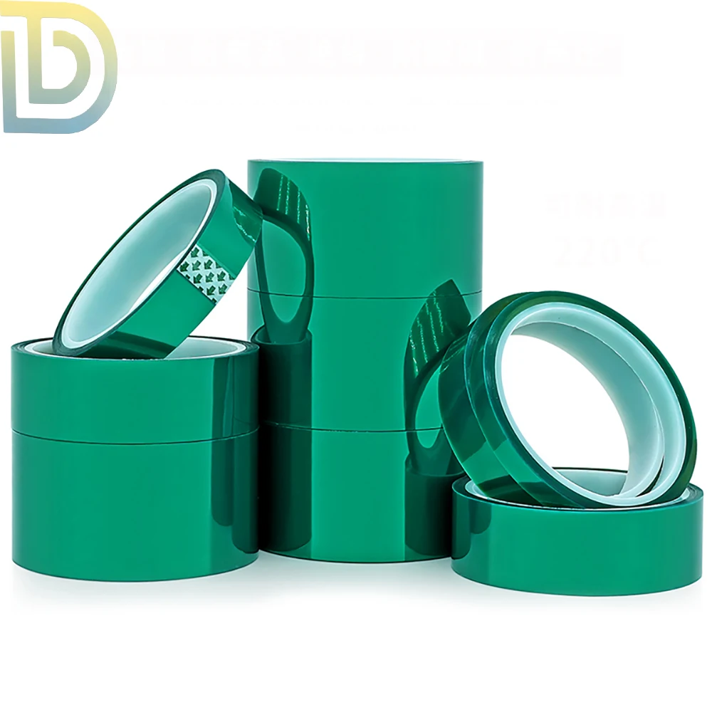 33m Green High Temperature Tape Laminated Glass PCB Board Plating Aluminium Doors and Windows Spraying