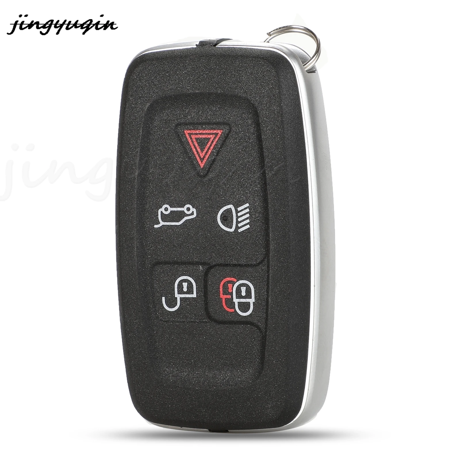 

jingyuqin 5 Buttons Replacement Remote Car Key Shell Case Fob For Land Rover Evoque Discovery Sport Lr4 Range Rover 2010-2012