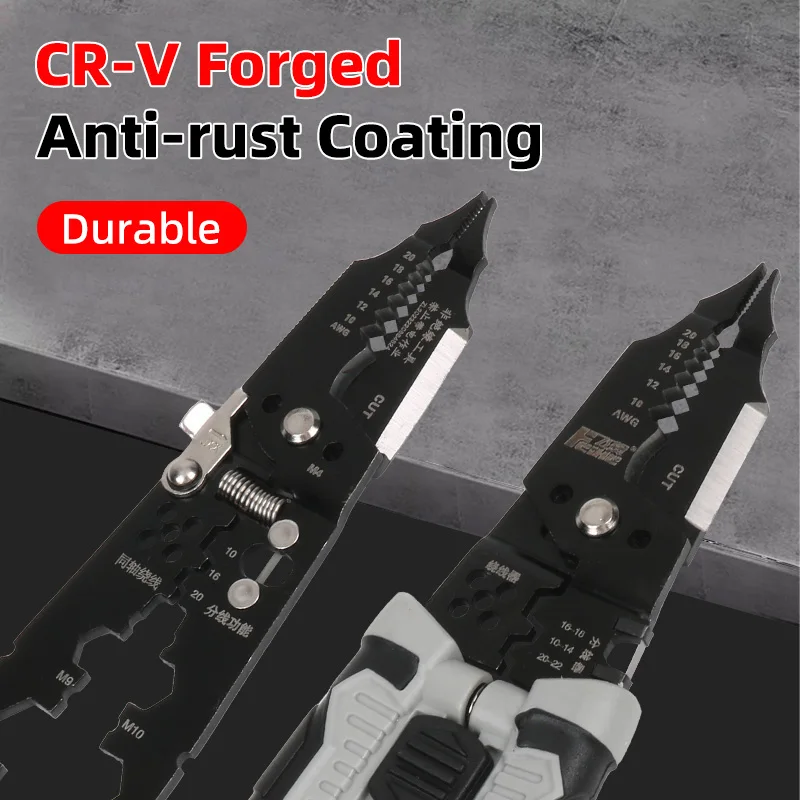 Multifunctional wire stripping pliers, electrician crimping pliers, universal terminal crimping pliers