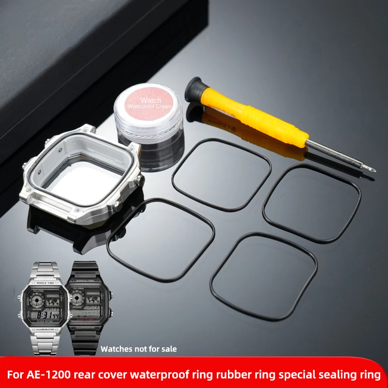 

AE-1200 Watch Accessories For Casio AE1200 Rear Cover Waterproof Ring AE-1300 Bottom Cover Sealing Ring Rubber Ring Repair parts