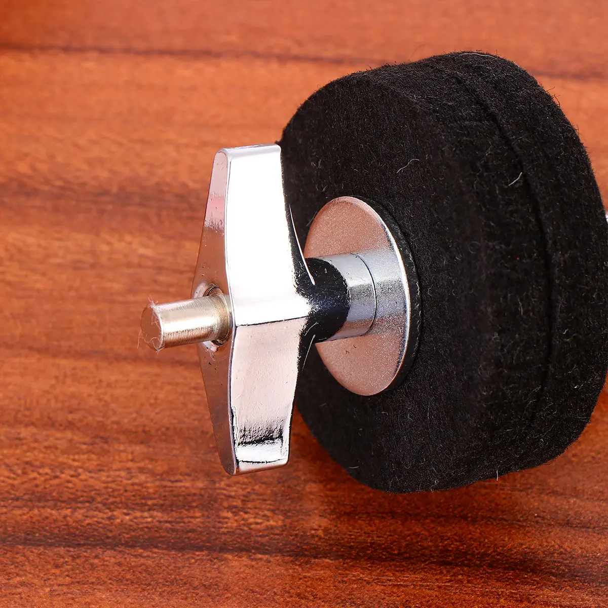 Iron-Plated Cymbal Stacker for Bass Drum – Heavy-Duty Hanging Screw, Drum Kit Hardware Accessory, Black