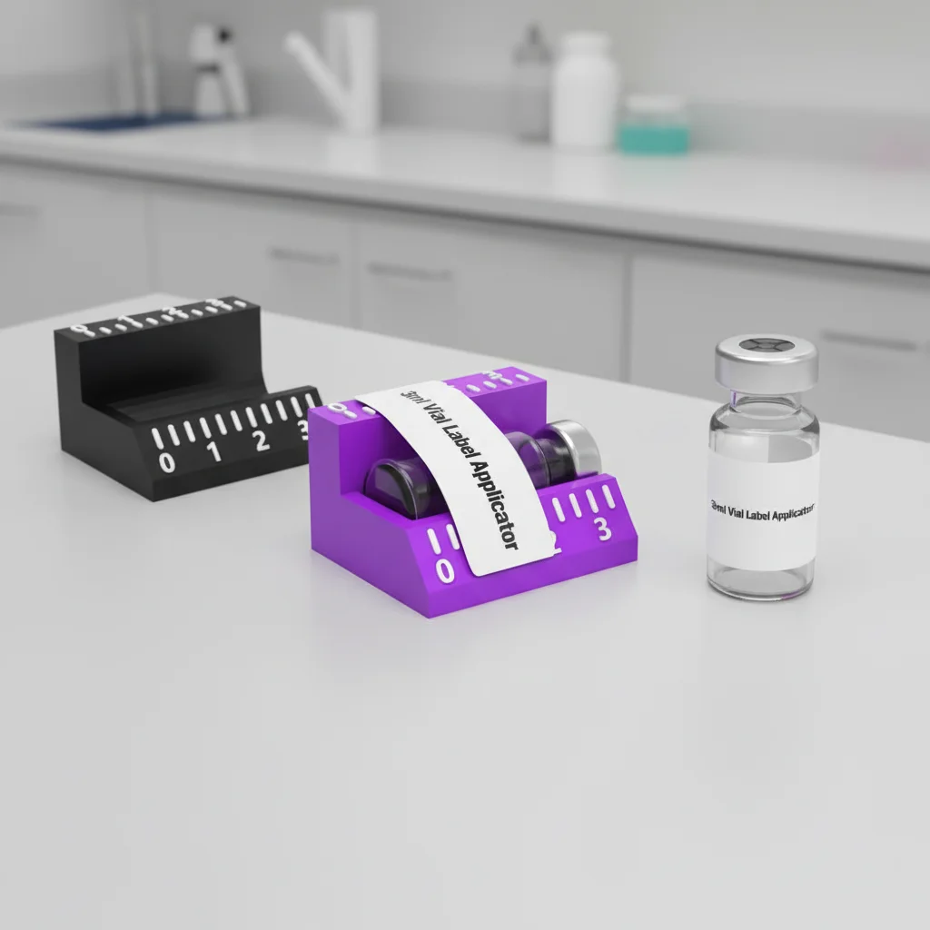 PET 3ml/10ml Vial Label Applicator Easy Alignment Precise Application Sticker Alignment Tool Time-Saving Reusable Labeling Tools