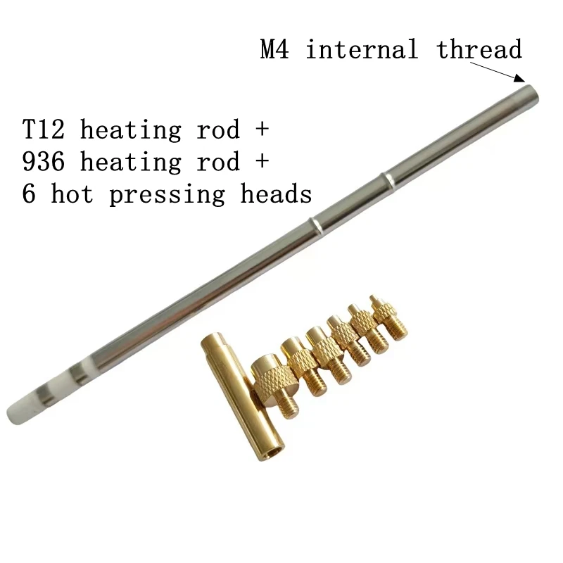 T12/936 Hot-Swap Nut Pyrography Soldering Tips, Heat-Set Insert Tool, 3D Printing Modification & Finishing Tool with Brass Threa