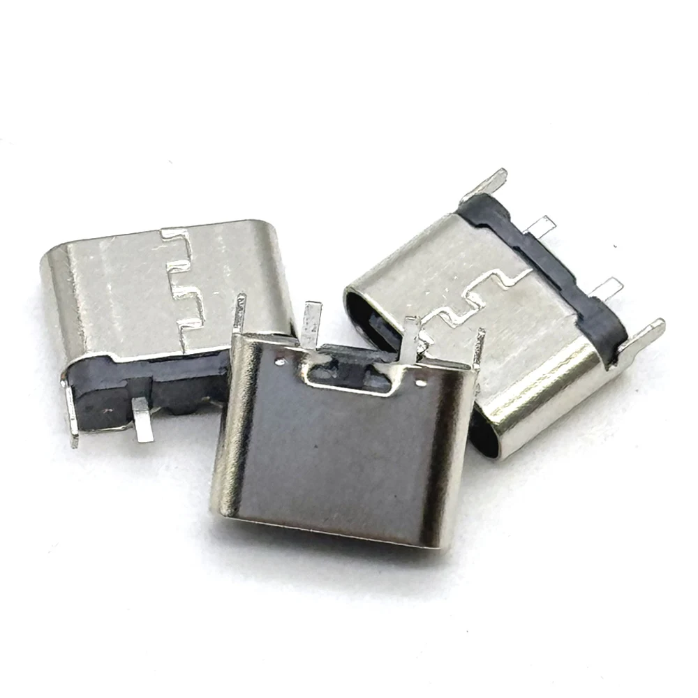 2Pin Type-c USB Connector Female Port Jack Solder Plug SMD SMT Android Phone Data Charging Socket Micro USB DIY Repair Adapter