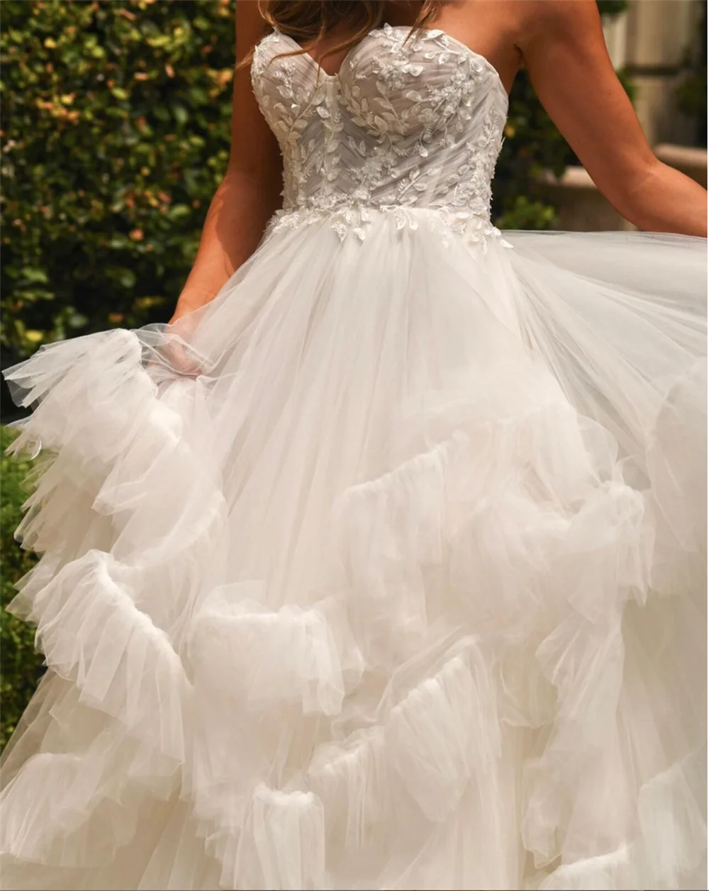 Jessica-vestido De novia con apliques De encaje blanco, corsé, Vestidos De graduación, vestido De fiesta De tul esponjoso, vestido De Noche personalizado, 2024