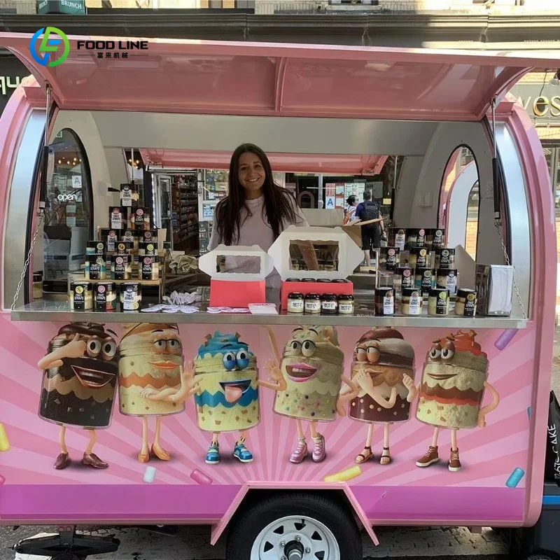 Commercial Pizza Food Truck Trailer Large Order Screen Fast Service for Event Vending Custom