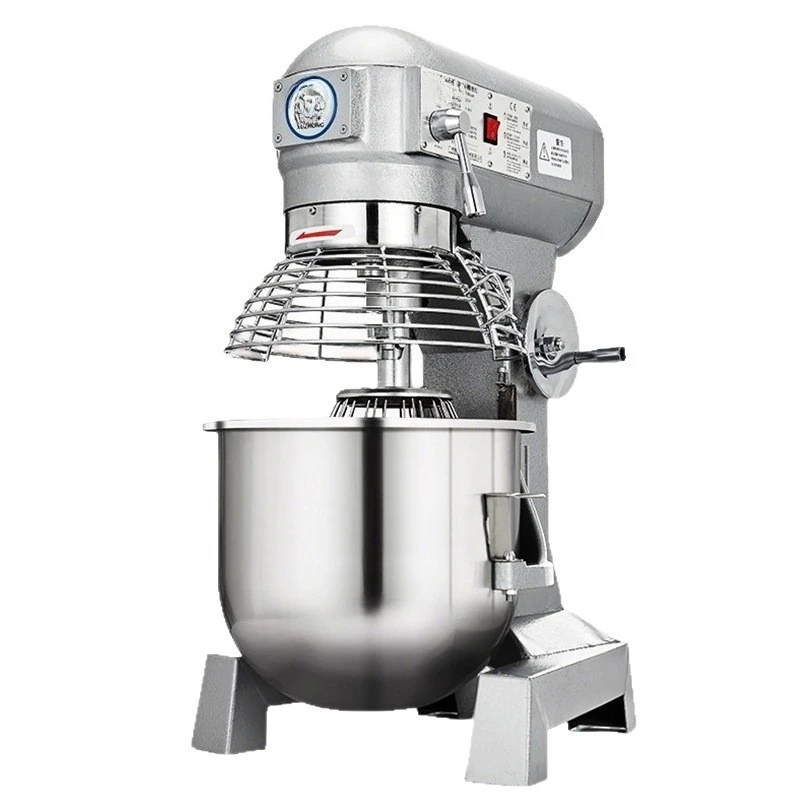 Small Mixer with Protective Cover Bakery Breakfast Shop Commercial Dough Mixer Stainless Steel Dough Kneader